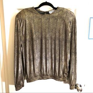 Vintage Cherry Hill Gold Metallic Blouse